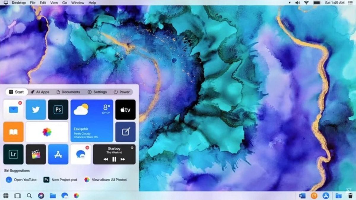 Türk Tasarımcının Apple macOS ile Windows 10’u Bir Araya Getirdiği İlginç Konsept