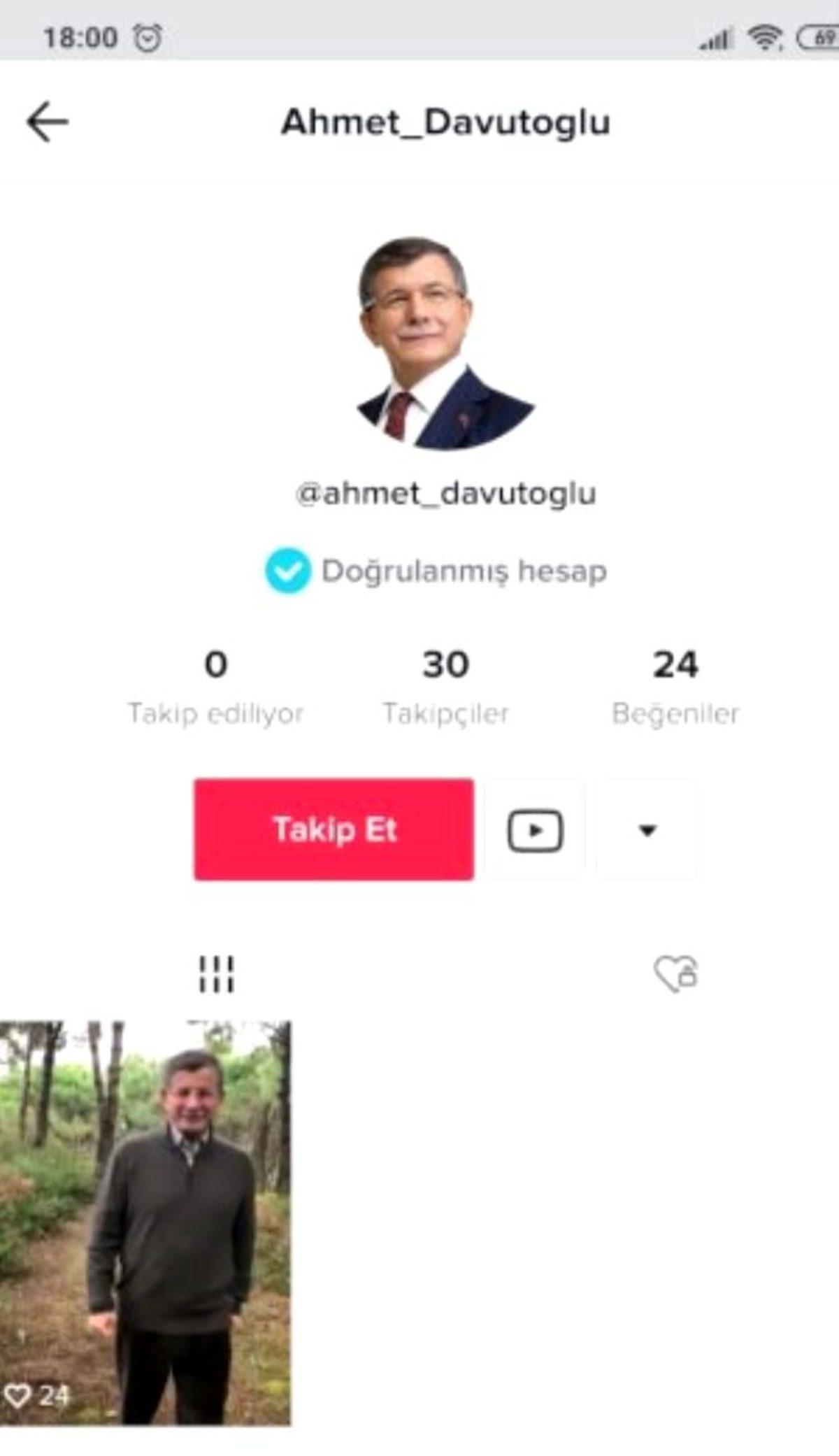 Eski Başbakan Ahmet Davutoğlu, TikTok Hesabı Açtı