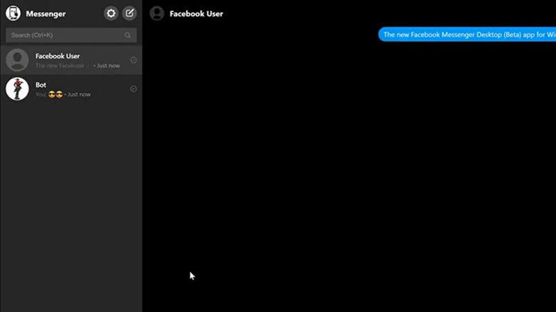 Facebook Messenger’ın Masaüstü Versiyonu Karanlık Moda Kavuştu