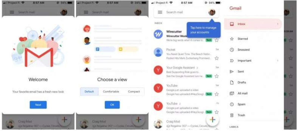 Gmail’in iOS Uygulaması, Yeni Tasarımına Kavuştu