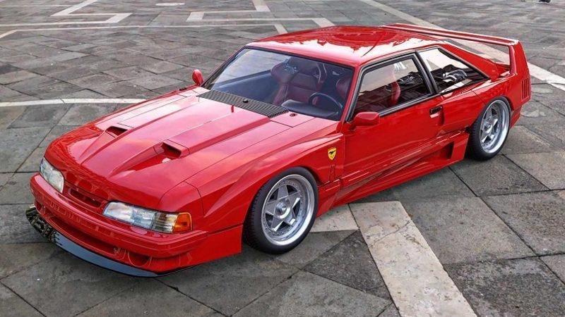 Ford Mustang ile Ferrari F40’ı Bir Araya Getiren 80’ler Konsepti: F40xbody