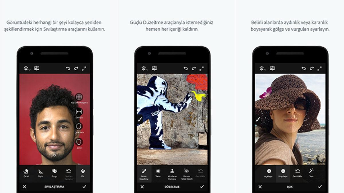 Bütün Ücretsiz Adobe Photoshop Uygulamaları (Android - iOS)
