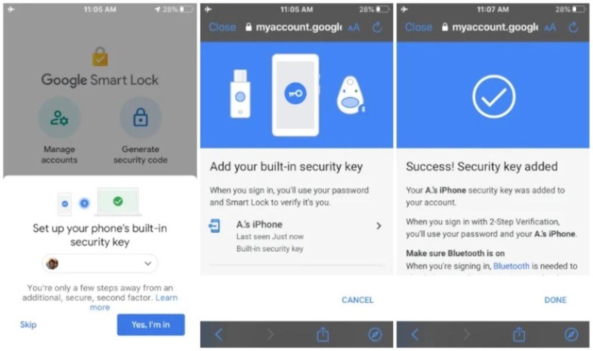 iPhone’lar Artık Google Güvenlik Anahtarı Olarak Kullanılabiliyor