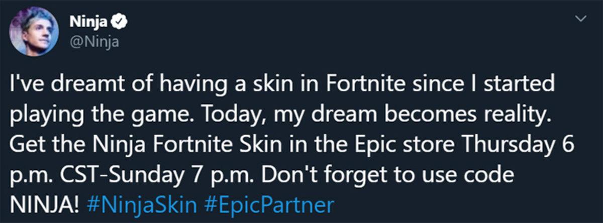 Fortnite, Efsane Oyuncu Ninja’nın Kostümünü Oyuna Ekledi