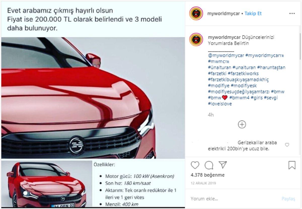 Yerli Otomobilin Fiyatı ile İlgili İddiaların Aslı Ortaya Çıktı