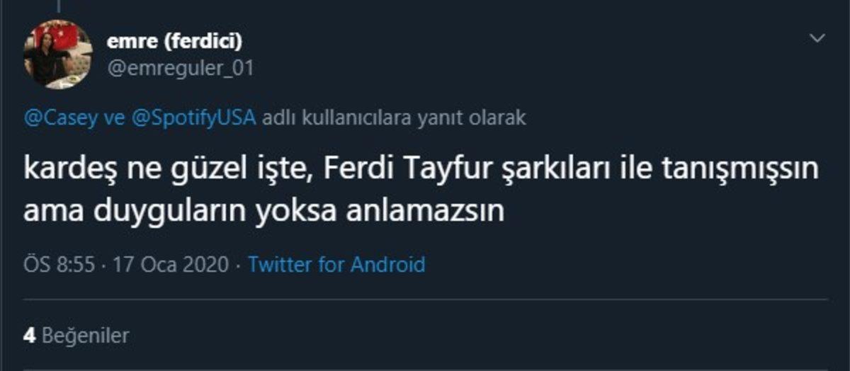 Dünyaca Ünlü YouTuber’ın Spotify Hesabı, Ferdi Tayfur Sevdalısı Tarafından Ele Geçirildi