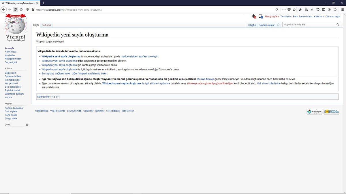 Wikipedia’da Yeni Bir Sayfa Nasıl Oluşturulur ve Nasıl Düzenlenir?