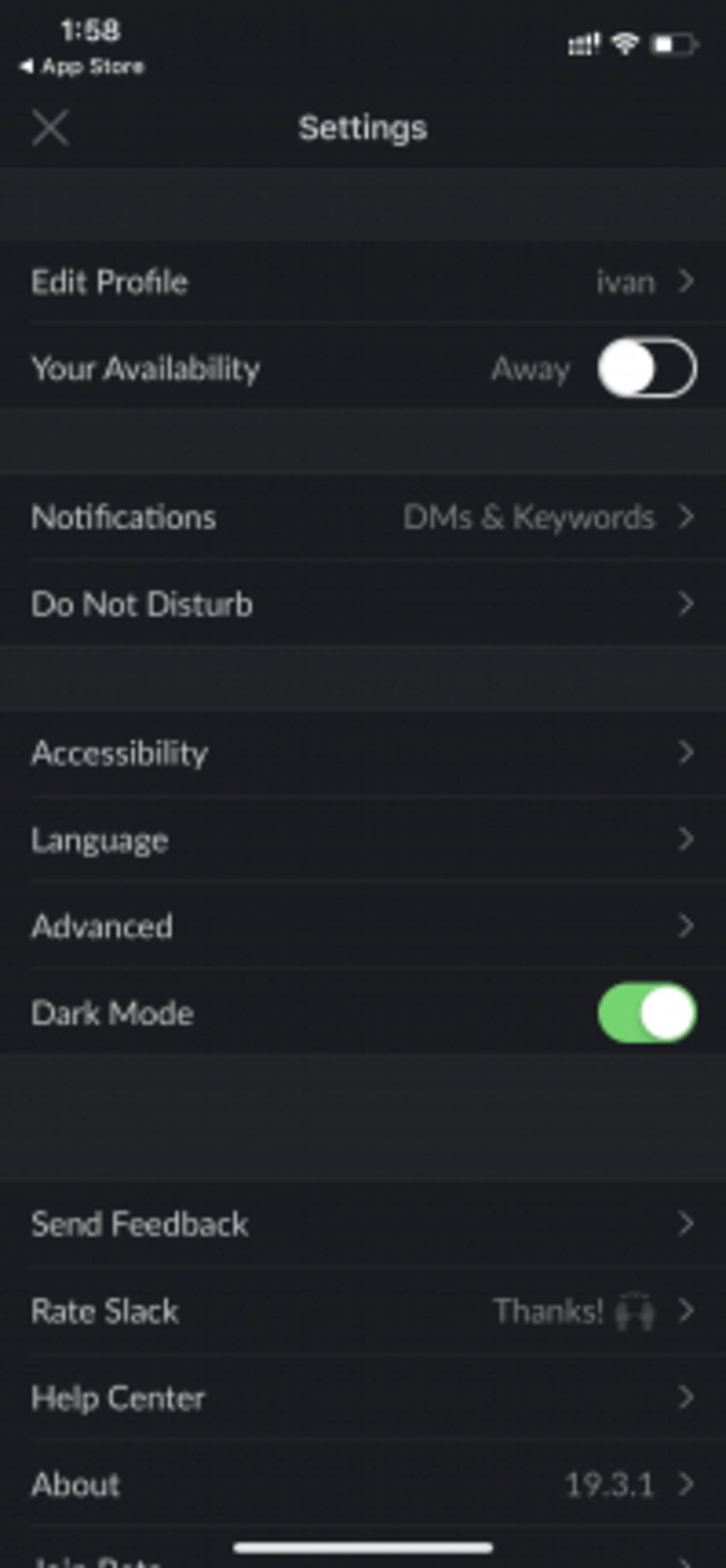 Güncelleme Alan Slack, Android ve iOS’ta Nasıl Karanlık Moda Alınır?