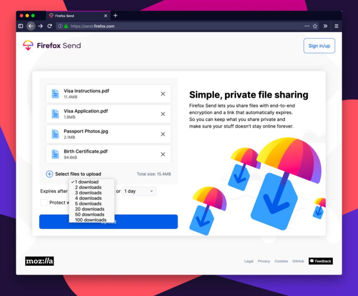 Mozilla, Ücretsiz Dosya Paylaşım Servisi Firefox Send’i Kullanıma Sundu