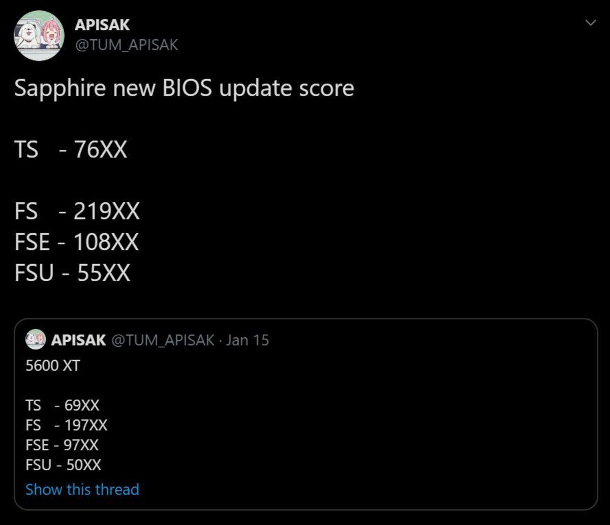 vBIOS’lu Radeon RX 5600 XT’nin Etkileyici Benchmark Skorları Ortaya Çıktı