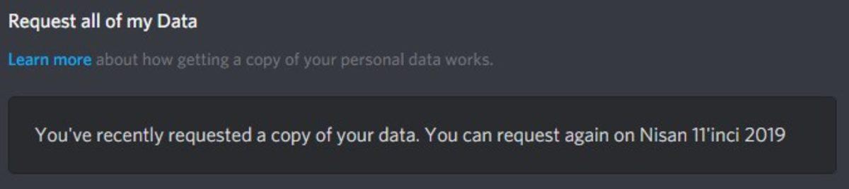 Verilerinizin Hiç Silinmediği Discord’daki Bilgilerinizi Nasıl İndirirsiniz?