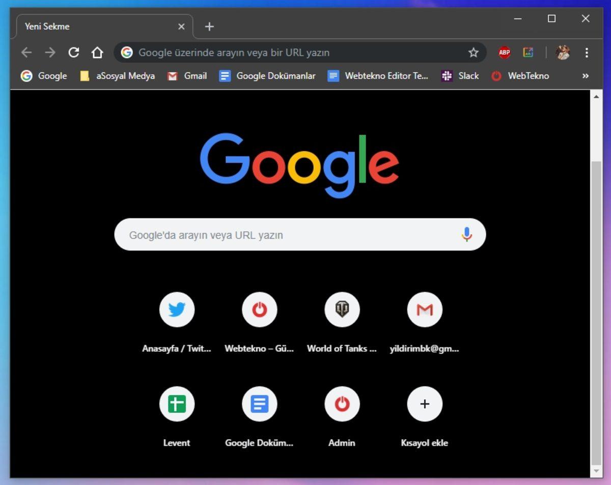 Google, Chrome İçin Karanlık Mod Özelliğini Yayınlandı