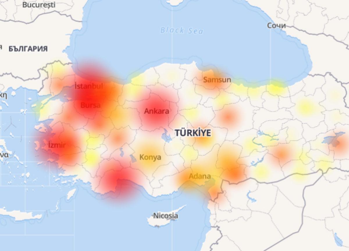 Türk Telekom ve Google Çöktü mü? İşte Haritalarla Son Durum