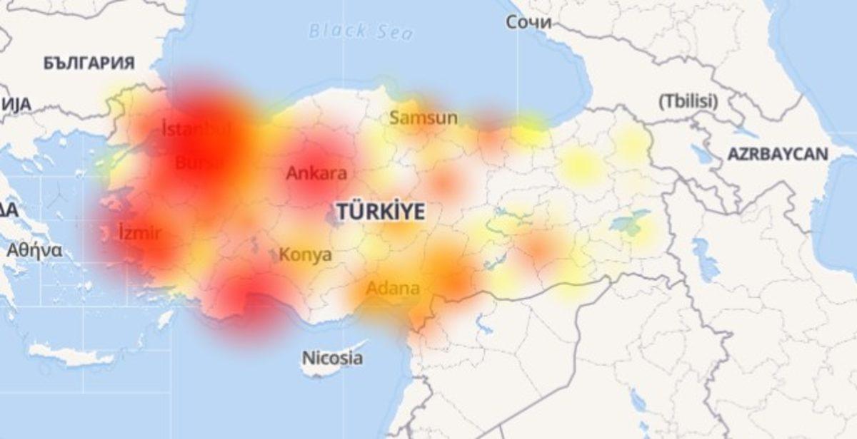Türk Telekom ve Google Çöktü mü? İşte Haritalarla Son Durum