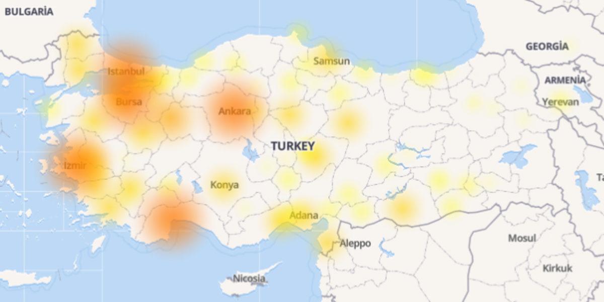 Türk Telekom ve Google Çöktü mü? İşte Haritalarla Son Durum