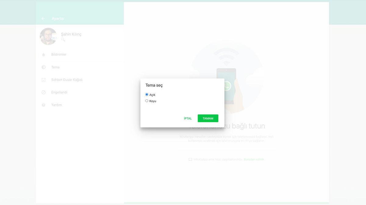 WhatsApp Web’e Resmi Karanlık Mod Desteği Geldi: Nasıl Kullanılır?