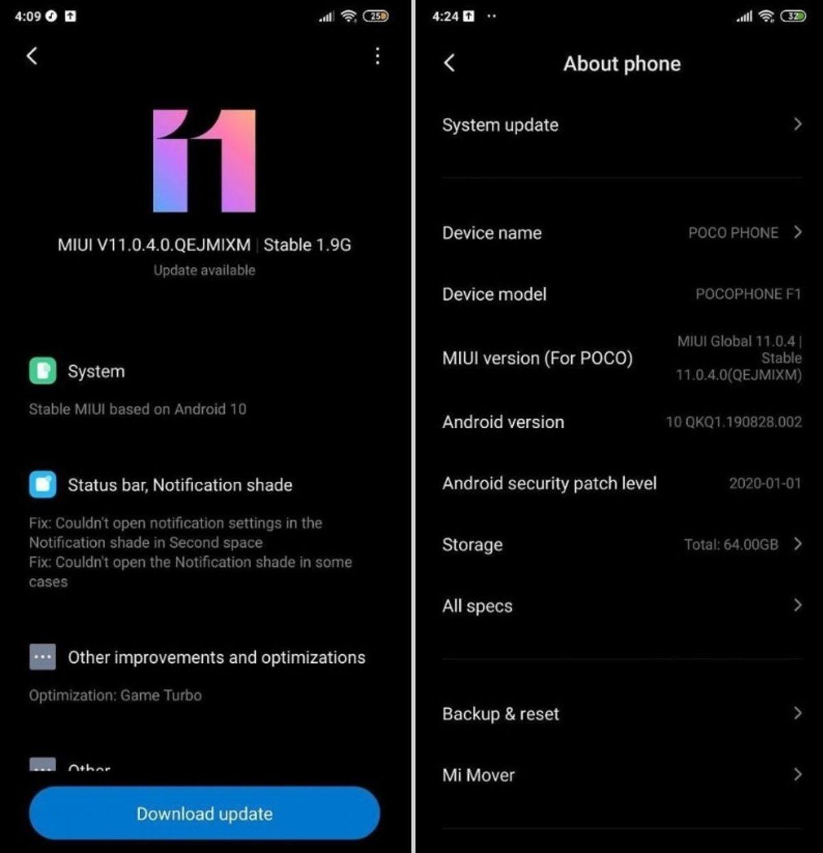 Xiaomi, Poco F1’in Android 10 Tabanlı MIUI 11 Beta Güncellemesini Yayınladı