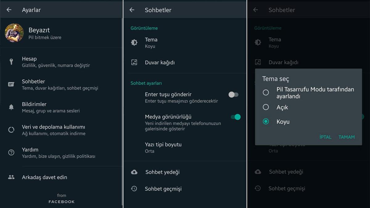 WhatsApp Karanlık Mod Nasıl Kullanılır?