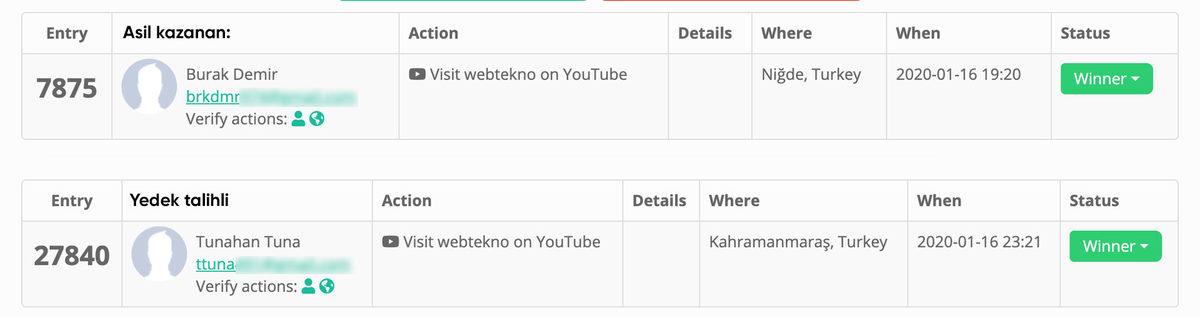 Webtekno YouTube Çekilişi Sonucunda Laptop Kazanan Kullanıcı Belli Oldu