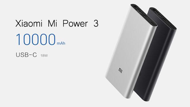 Xiaomi’nin 10.000 mAh Kapasiteli Yeni Powerbank’i Mi Power 3 Tanıtıldı