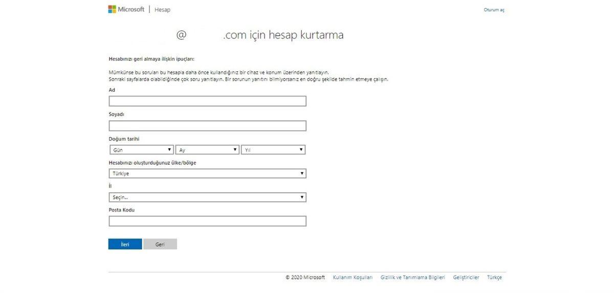 Unutulan Hotmail Hesabına Nasıl Ulaşılır?