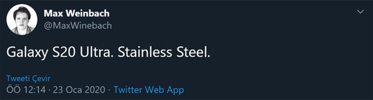 Samsung Galaxy S20 Ultra’nın Çerçevesi Paslanmaz Çelikten Olabilir