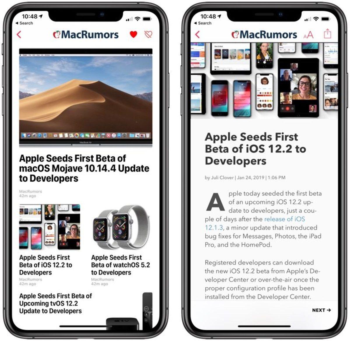 Apple, iOS 12.2’nin 6. Geliştirici Betasını Yayınladı