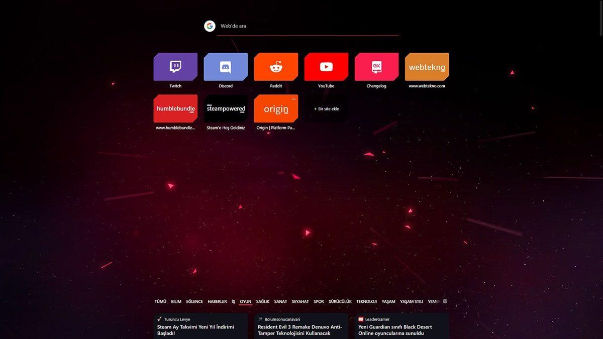 Oyunculara Özel ’Işıklı Mışıklı’ İnternet Tarayıcısı: Opera GX