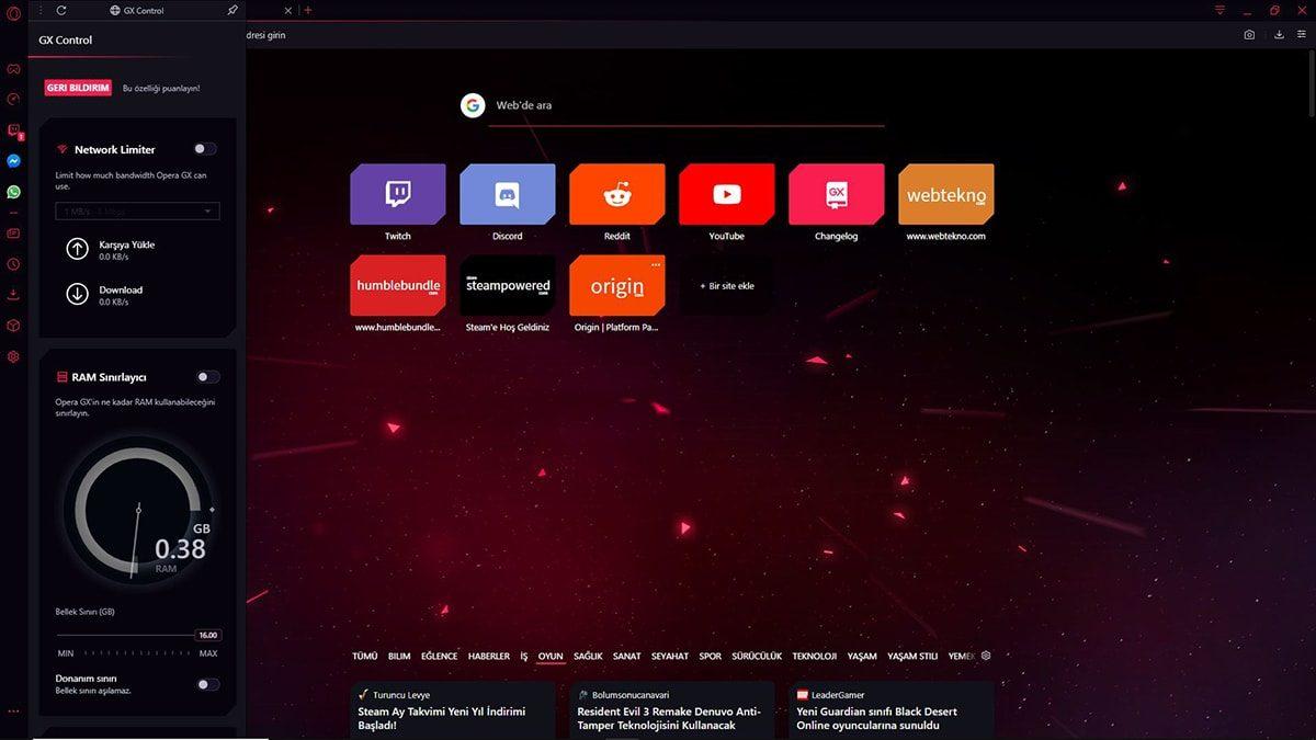Oyunculara Özel ’Işıklı Mışıklı’ İnternet Tarayıcısı: Opera GX