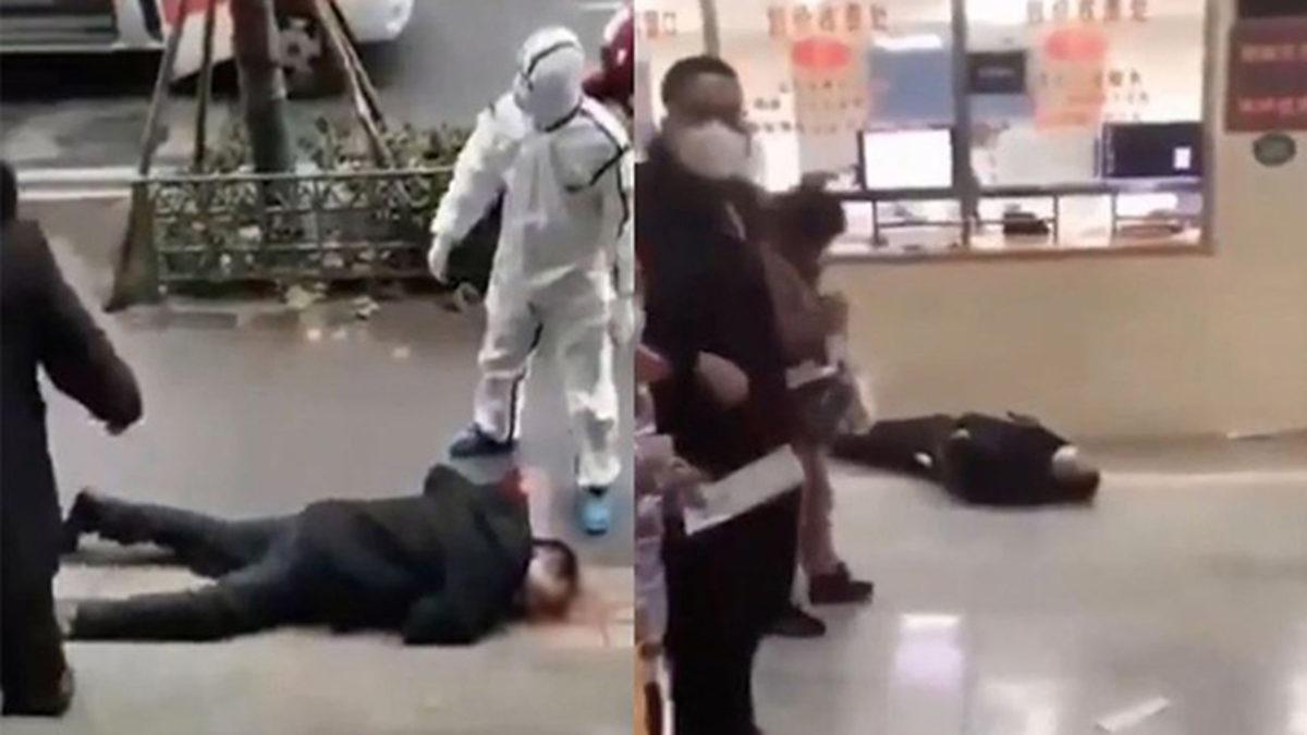 Corona Virüsüne Yakalananların Dehşete Düşüren Yere Düşüş Görüntüleri