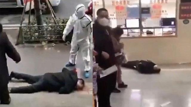 Corona Virüsüne Yakalananların Dehşete Düşüren Yere Düşüş Görüntüleri