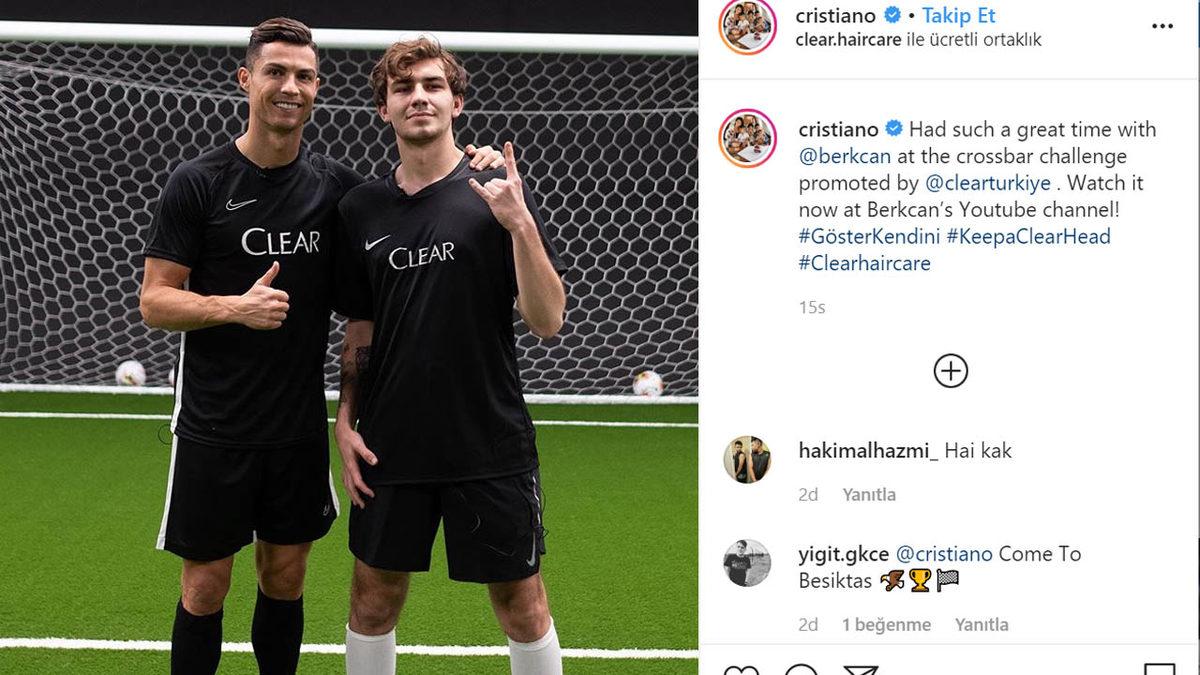 Cristiano Ronaldo, Instagram Hesabından Berkcan Güven’le Fotoğrafını Paylaştı
