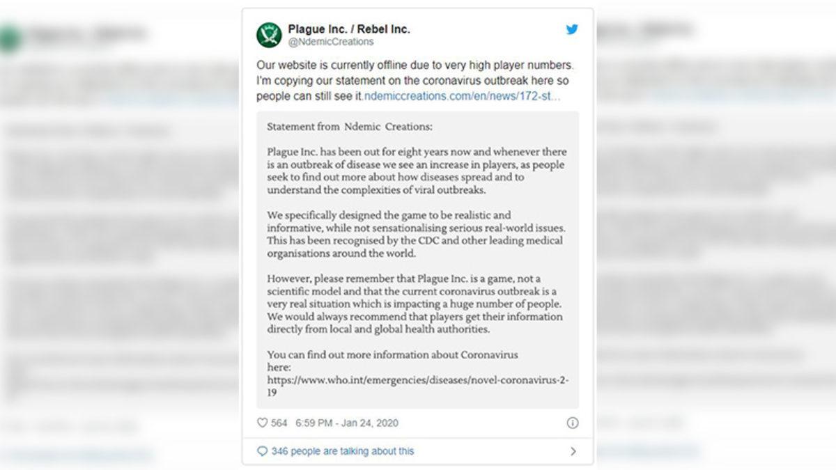 Plague Inc. Geliştiricileri Corona Virüsü Nedeniyle Resmî Açıklama Yayınladı
