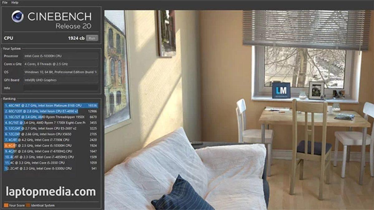 Intel Core i5-10300H Comet Lake, Cinebench Performansıyla Etkiliyor