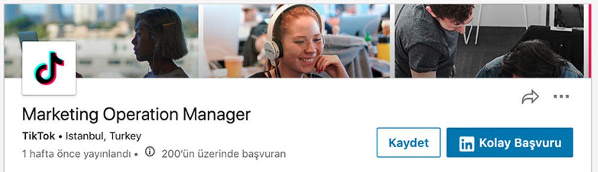 TikTok, Türkiye Ofisi İçin İş İlanı Yayınladı