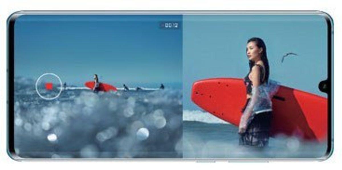 Huawei P30 Pro, Arkasındaki 3 Kamerayla Aynı Anda 2 Video Kaydedecek