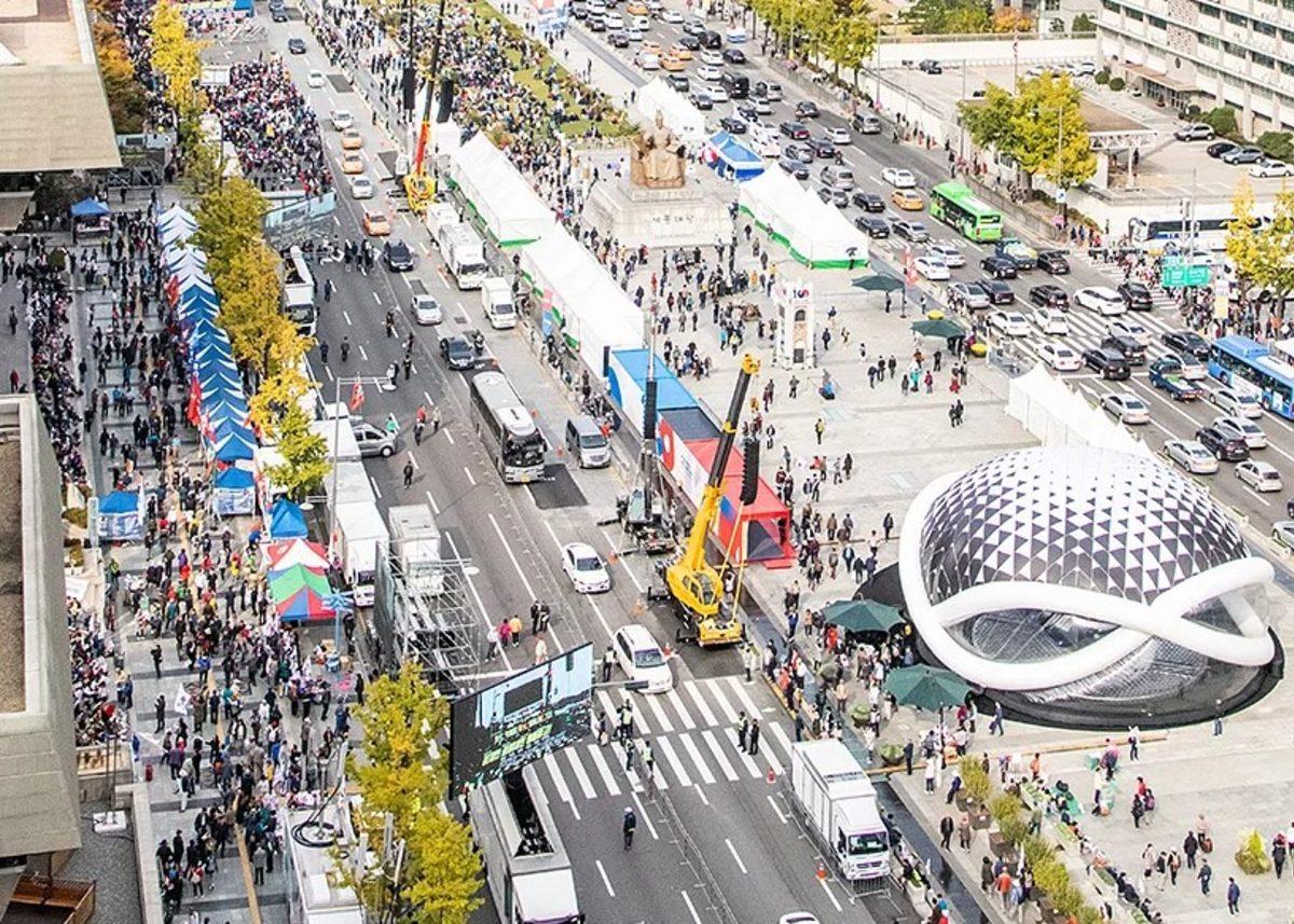 Kore Sinemasının 100. Yıl Dönümü İçin Tasarlanan ’Şişme Sinema’