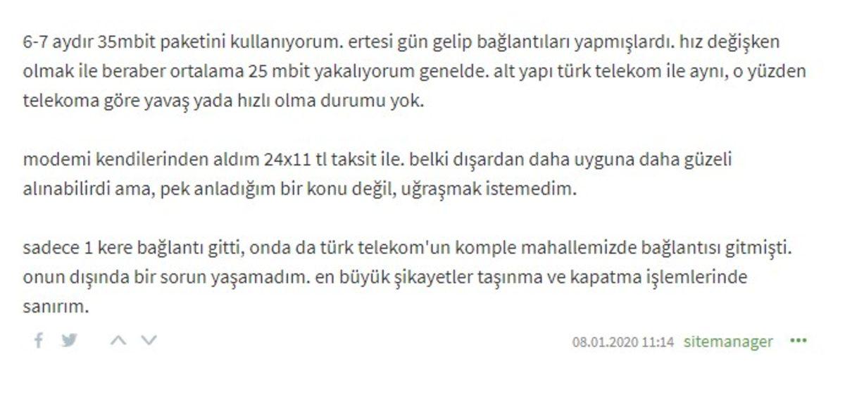 Millenicom İnternet Kullanıcılarından Gelen Yorumlar