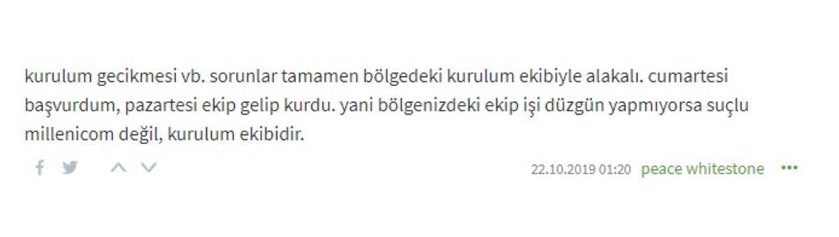 Millenicom İnternet Kullanıcılarından Gelen Yorumlar