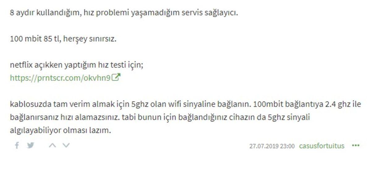 Millenicom İnternet Kullanıcılarından Gelen Yorumlar