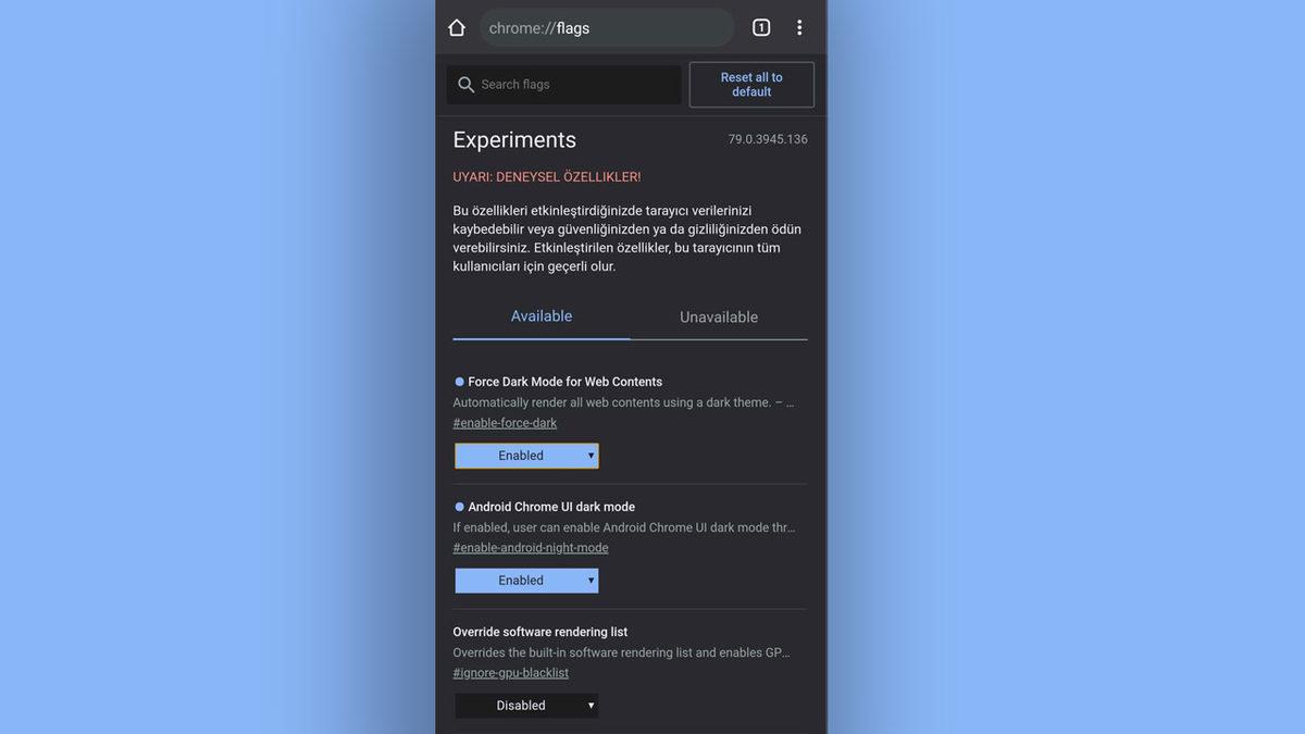 Google Chrome Karanlık Mod Nasıl Kullanılır?