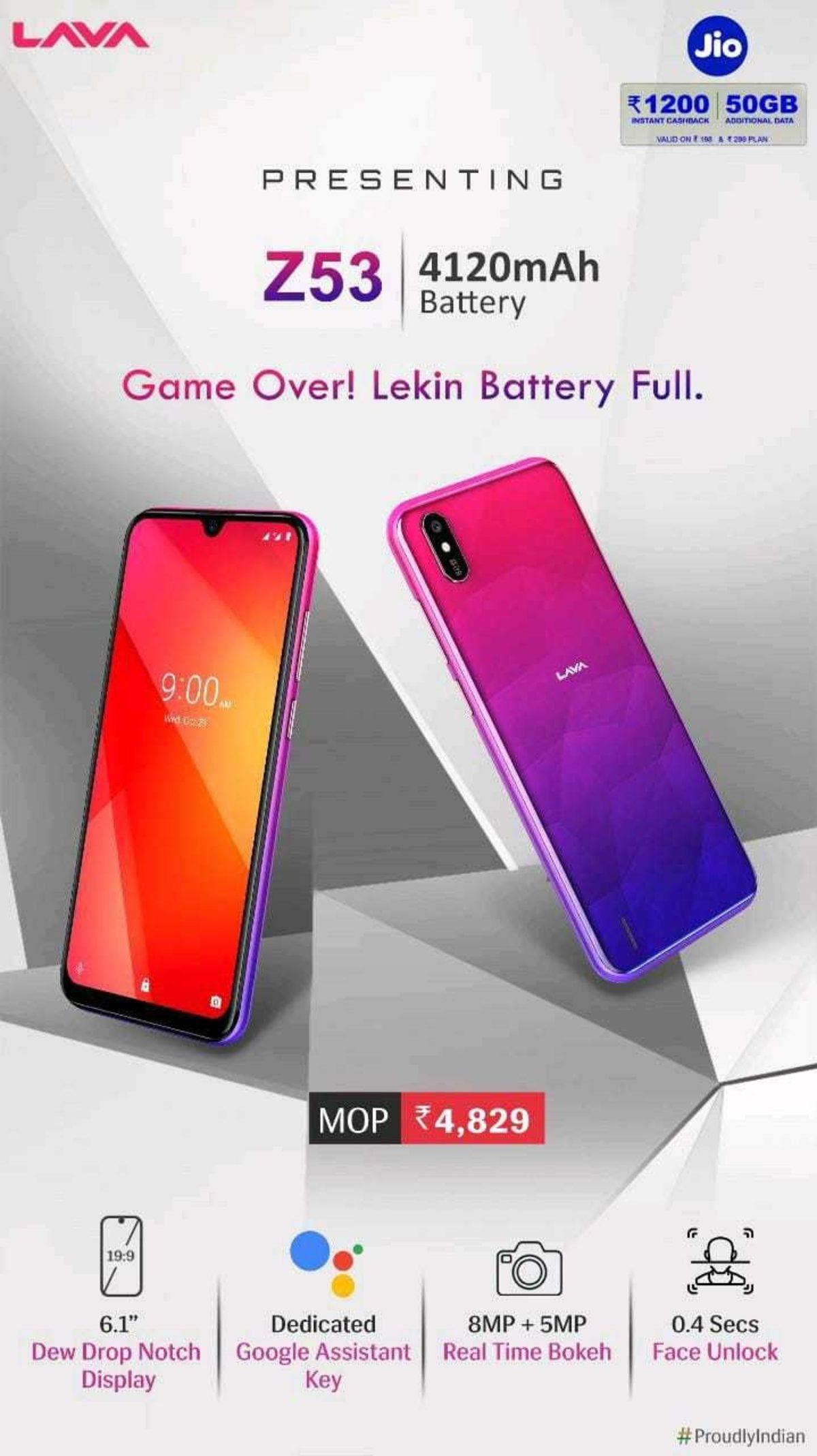 Gerçek Bir Bütçe Dostu Telefon Olan Lava Z53 Duyuruldu