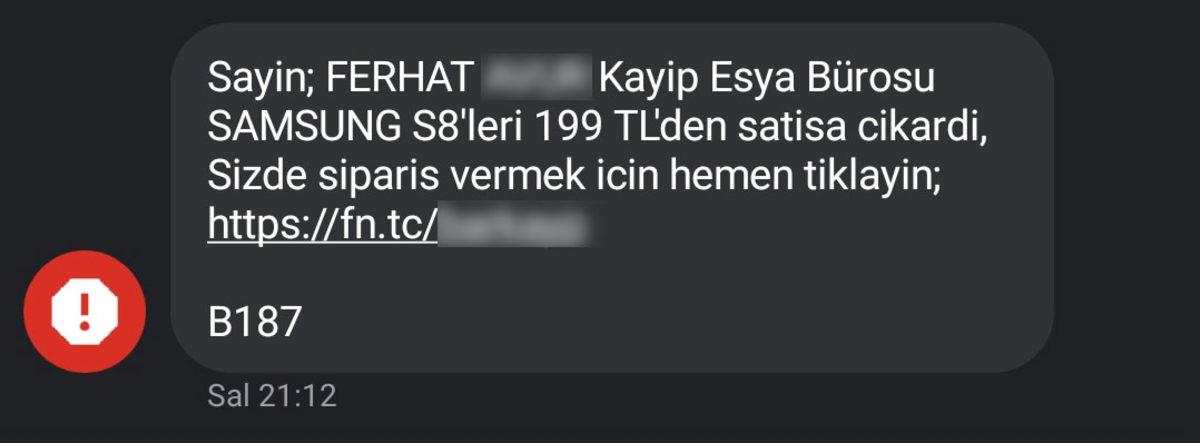 THY Adına Gönderilen ‘199 TL’ye Samsung Galaxy S8’ Mesajlarına Dikkat