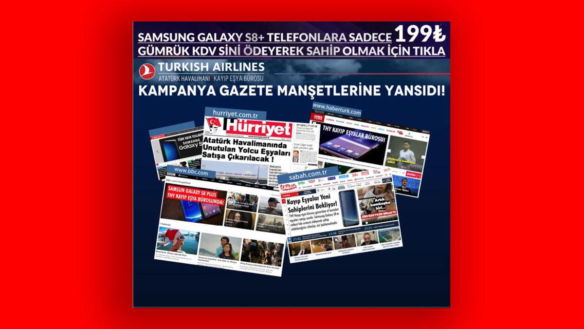 THY Adına Gönderilen ‘199 TL’ye Samsung Galaxy S8’ Mesajlarına Dikkat