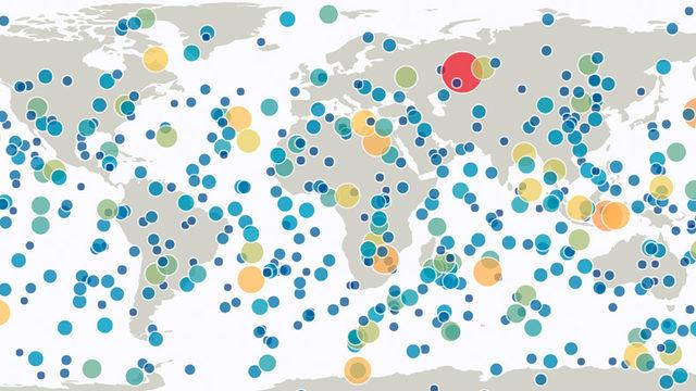 Son 30 Yıldır Dünya’ya Düşen Meteorları Gösteren NASA Haritası