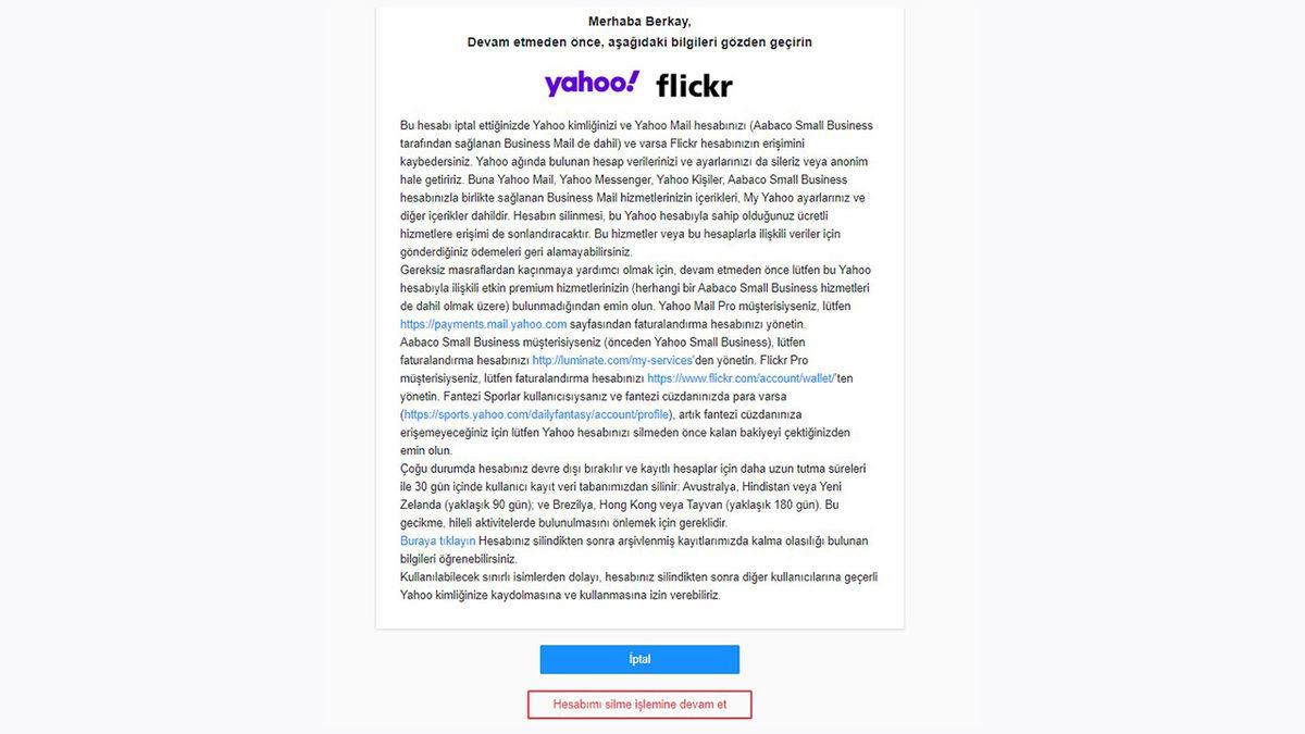 Yahoo Mail Nasıl Silinir, Yahoo Hesabı Nasıl Kapatılır?