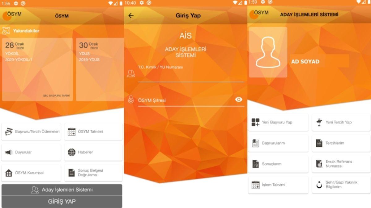 Sınav Sonuçlarını Görebileceğiniz ÖSYM Aday İşlemleri Mobil Uygulaması [Android ve iOS]