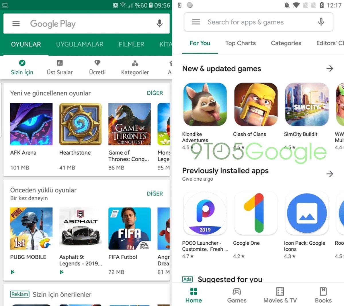 Google, Play Store’un Tasarımını Yenileyecek: İşte Yeni Tasarım