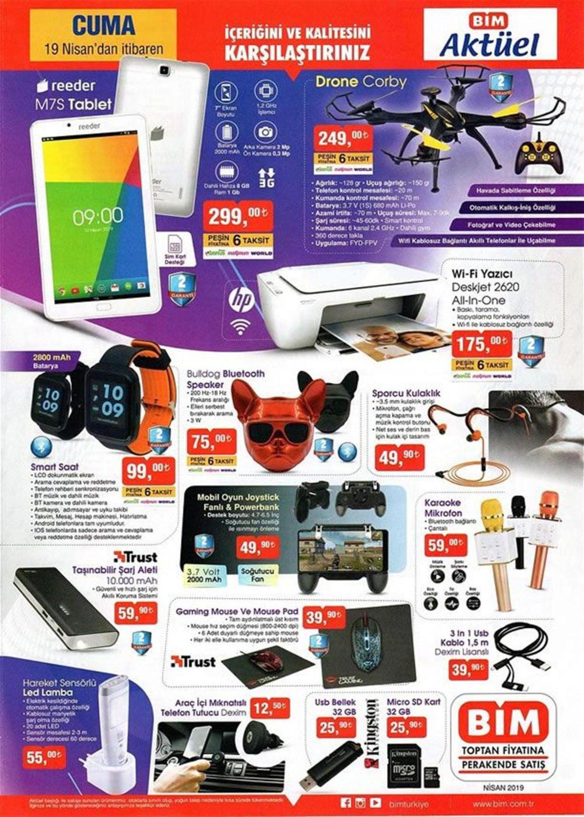 BİM’de 19 Nisan’da Satışa Sunulacak 16 Uygun Fiyatlı Teknolojik Ürün