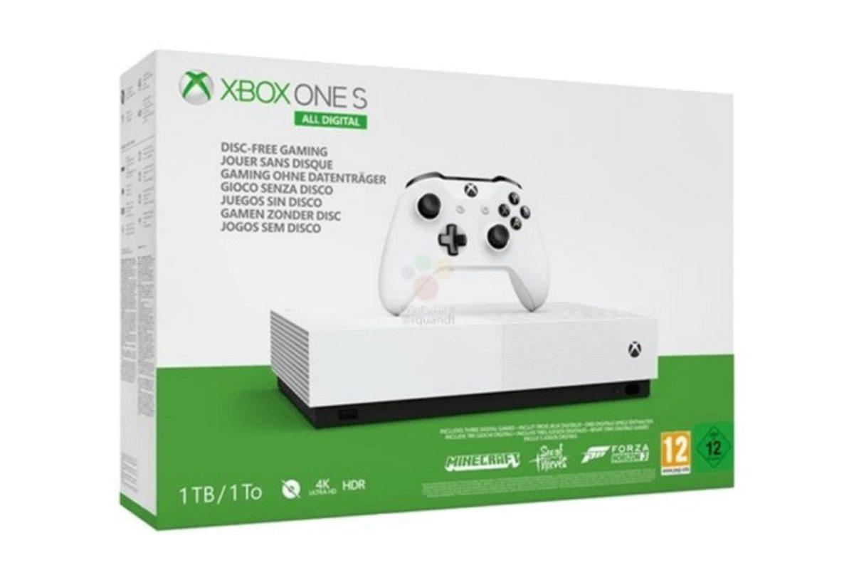 Xbox One S’in Disksiz Versiyonu All Digital Edition’ın Tasarımı ve Fiyatı Ortaya Çıktı